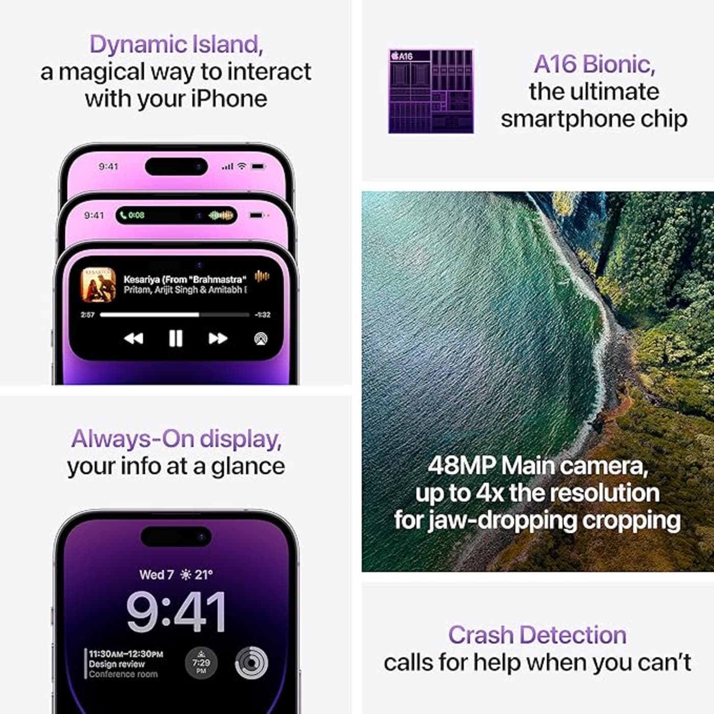 Apple iPhone 14 Pro (128 GB) - Dark Purple image 5